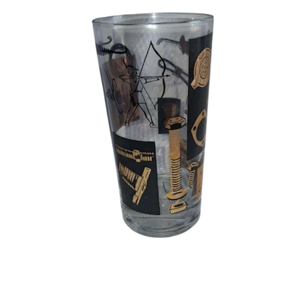 Federal Glass Vintage Automotive Tumbler Mid-Century Modern Retro mechanic‎